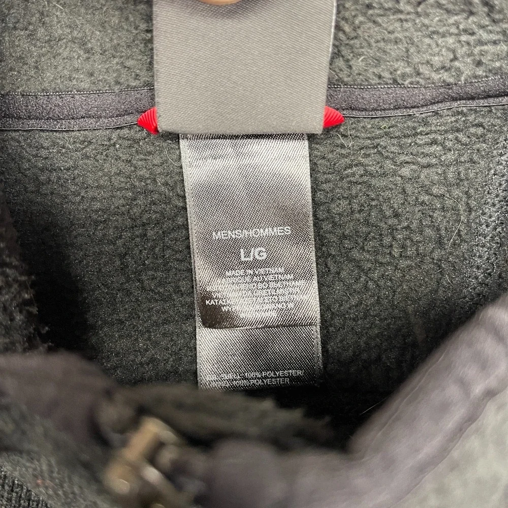 The North Face Gordon Lyons Jacket‎ Mens L Black Fleece Lined Long Sleeve Zip Up